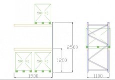 Pal-Rack 2500 box 1900 / 500 kg / ďalší box