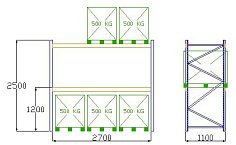 Pal-Rack 2500 box 2700 / 500 kg / základný box