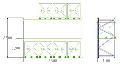 Pal-Rack 2500 box 3600 / 500 kg / základný box