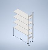 Stowshelf 2000/400 x 1300 prídavné pole