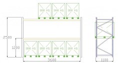 Pal-Rack 2500 box 3600 / 970 kg / základný box