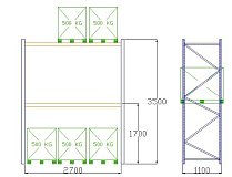 Pal-Rack 3500 box 2700 / 500 kg / základný box