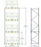 Pal-Rack 5000 array 1900 / 1000 kg / základné pole