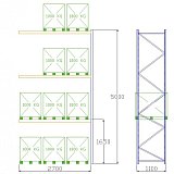 Pal-Rack 5000 box 2700 / 1000 kg / ďalší box