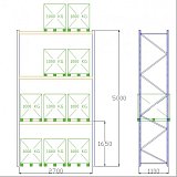 Pal-Rack 5000 box 2700 / 1000 kg / základný box