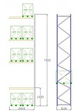 Pal-Rack 7000 pole 1900 / 1000 kg / ďalšie pole