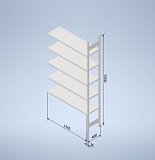Stowshelf 2500/400 x 1300 prídavné pole