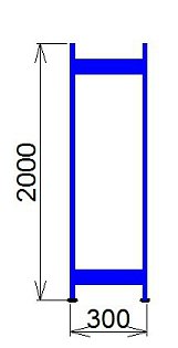 Rám policového regálu 2000x300